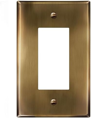 LIDER Decorator Switch or Receptacle Metal Wall Plate, Outlet Cover, Corrosion Resistant, Mid-Siz... | Amazon (US)