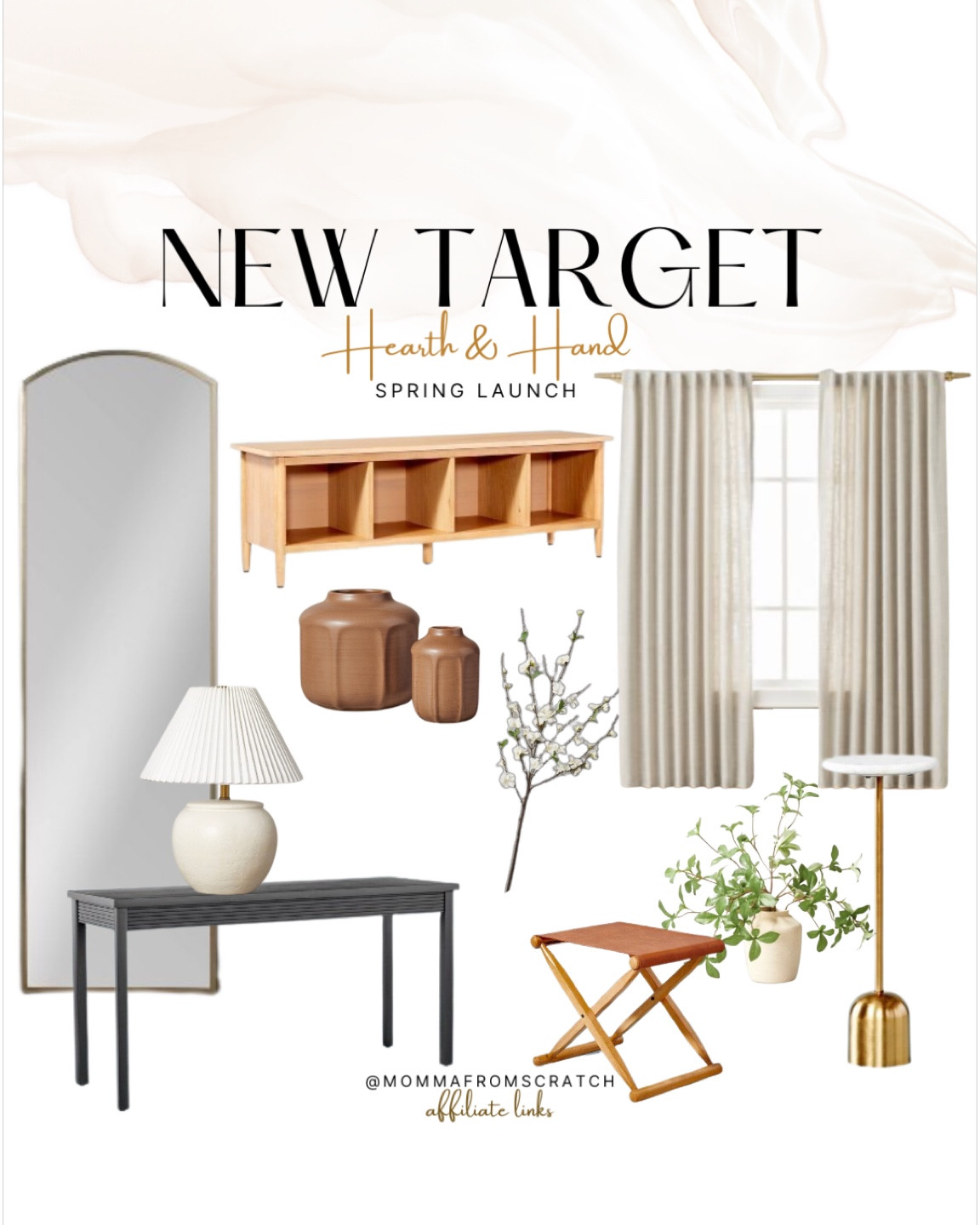 New target decor, hearth and hand magnolia decor, target, entryway bench, tall mirror, full length mirror, console table, sheer curtains, side table, faux plant, spring plant, vases, lamps, stool

#LTKunder100 #LTKstyletip #LTKhome