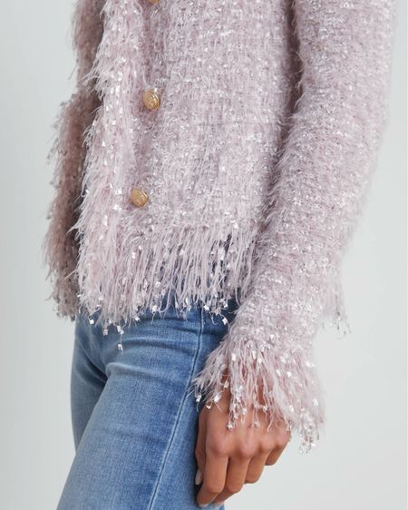 In love with this fringe knit cardigan sweater. The color is so pretty  

#LTKSeasonal #LTKstyletip #LTKworkwear