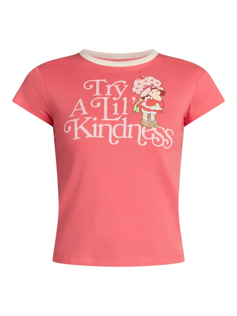 Strawberry Shortcake Women’s Lil Kindness Cotton Graphic T-Shirt, Sizes XXS-XXL | Walmart (US)