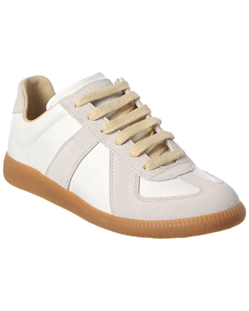 Maison Margiela Replica Leather & Suede Sneaker | Shop Simon