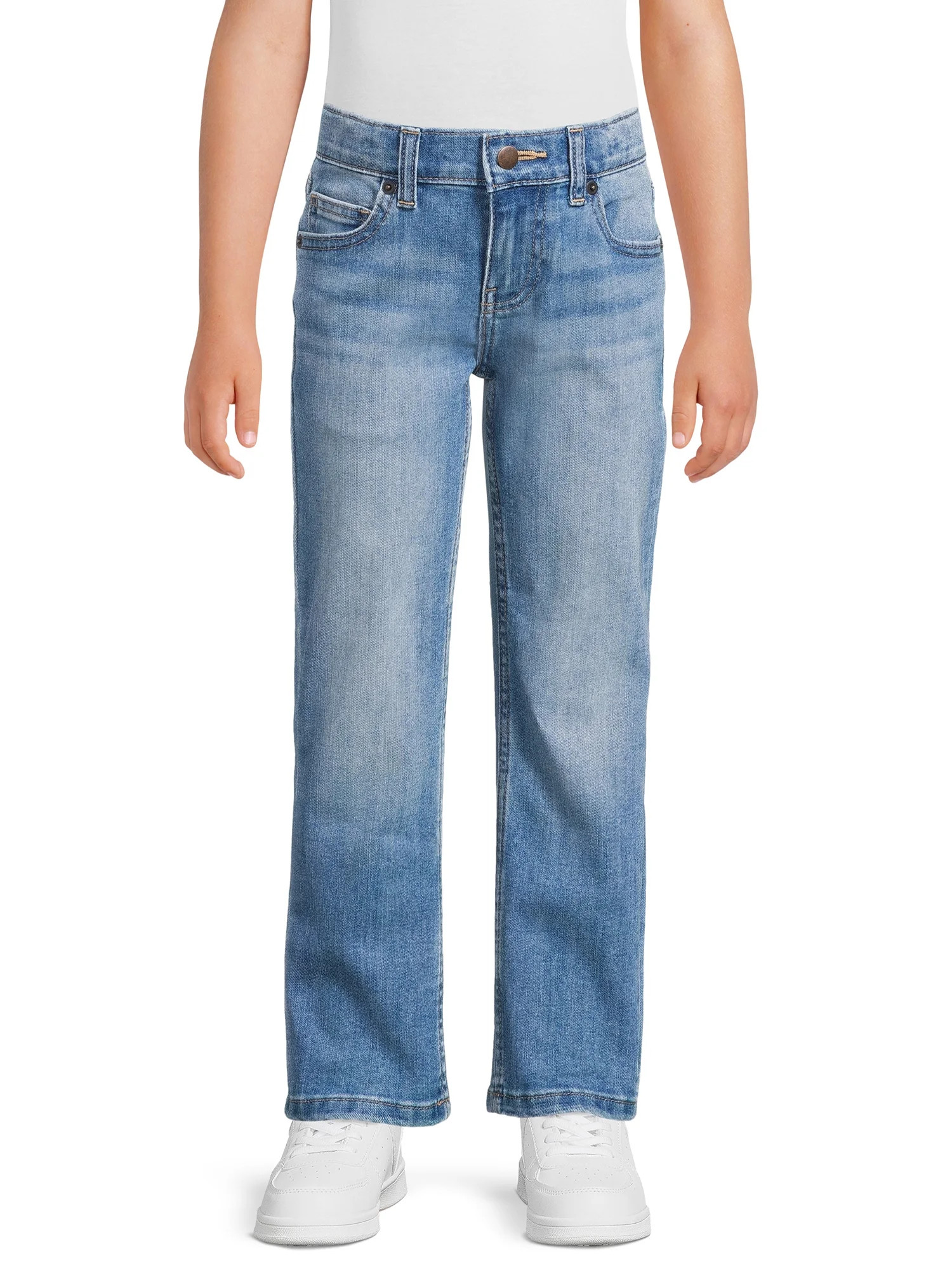 Wonder Nation Boys Straight Fit Denim Jeans, Sizes 4-18 & Husky | Walmart (US)