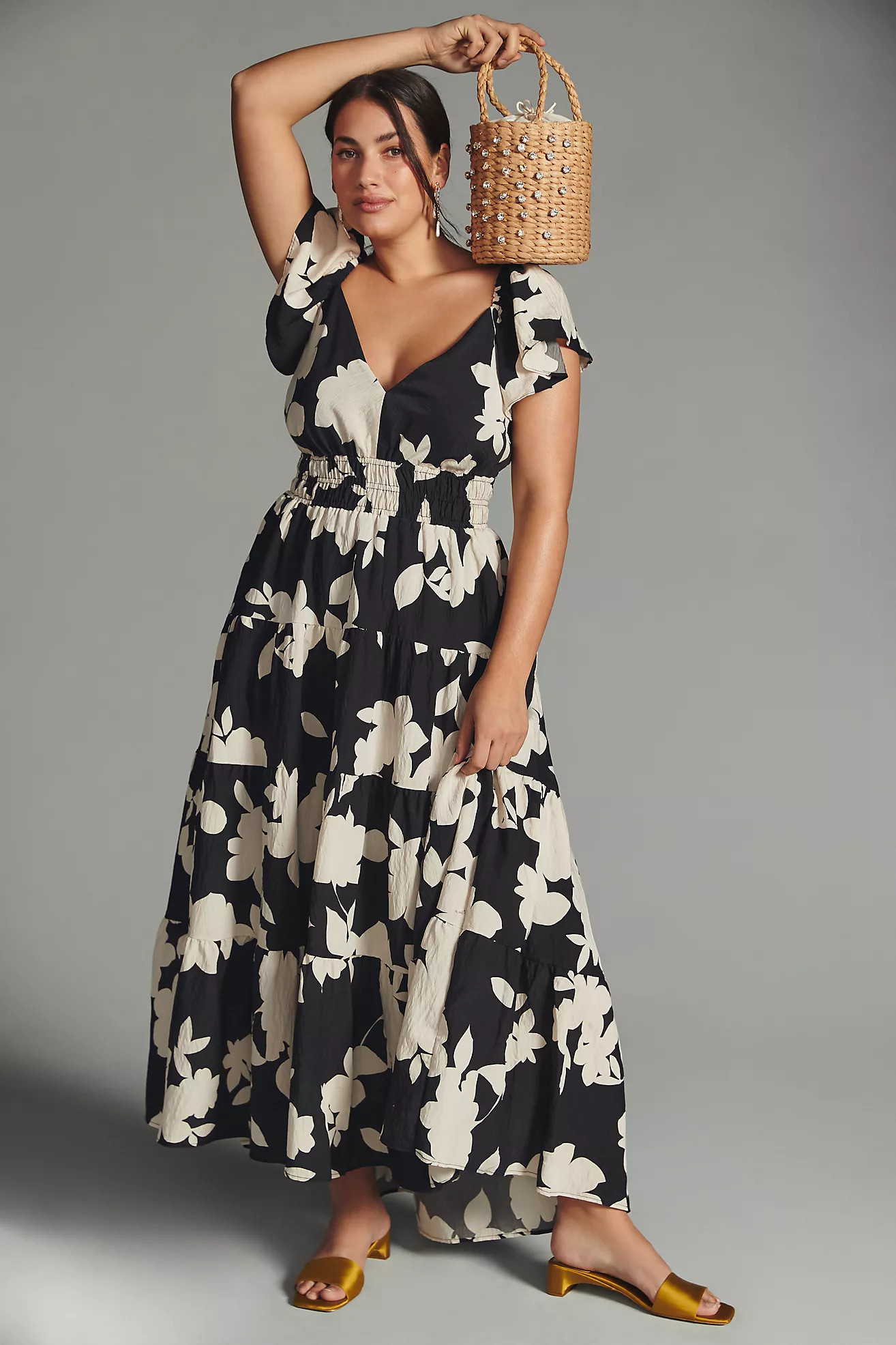 The Silverlake Flutter-Sleeve Dress | Anthropologie (US)