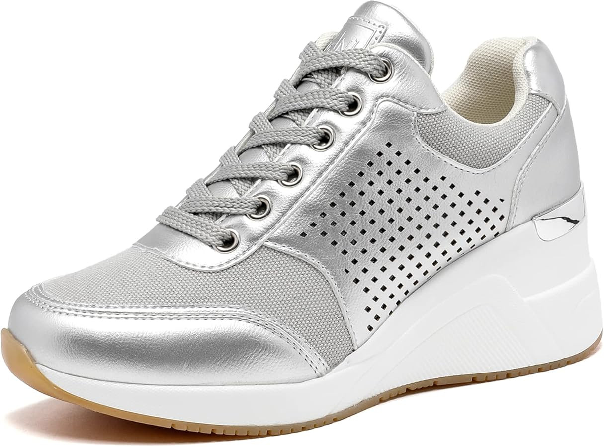 High Heeld Wedge Sneakers for Women - Ladies Hidden Sneakers Lace Up Shoes, Best Chioce for Casua... | Amazon (US)