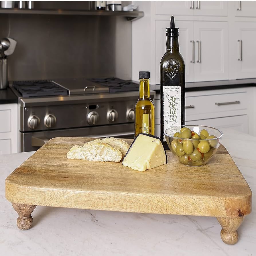 Heritage Lace Wood Charcuterie Farmhouse 18"X3"X14" Footed Serving Board | Amazon (US)