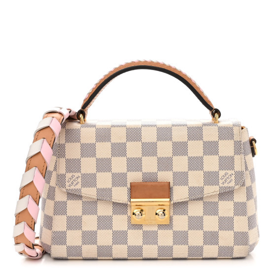 LOUIS VUITTON Damier Azur Braided Croisette Rose | FASHIONPHILE (US)