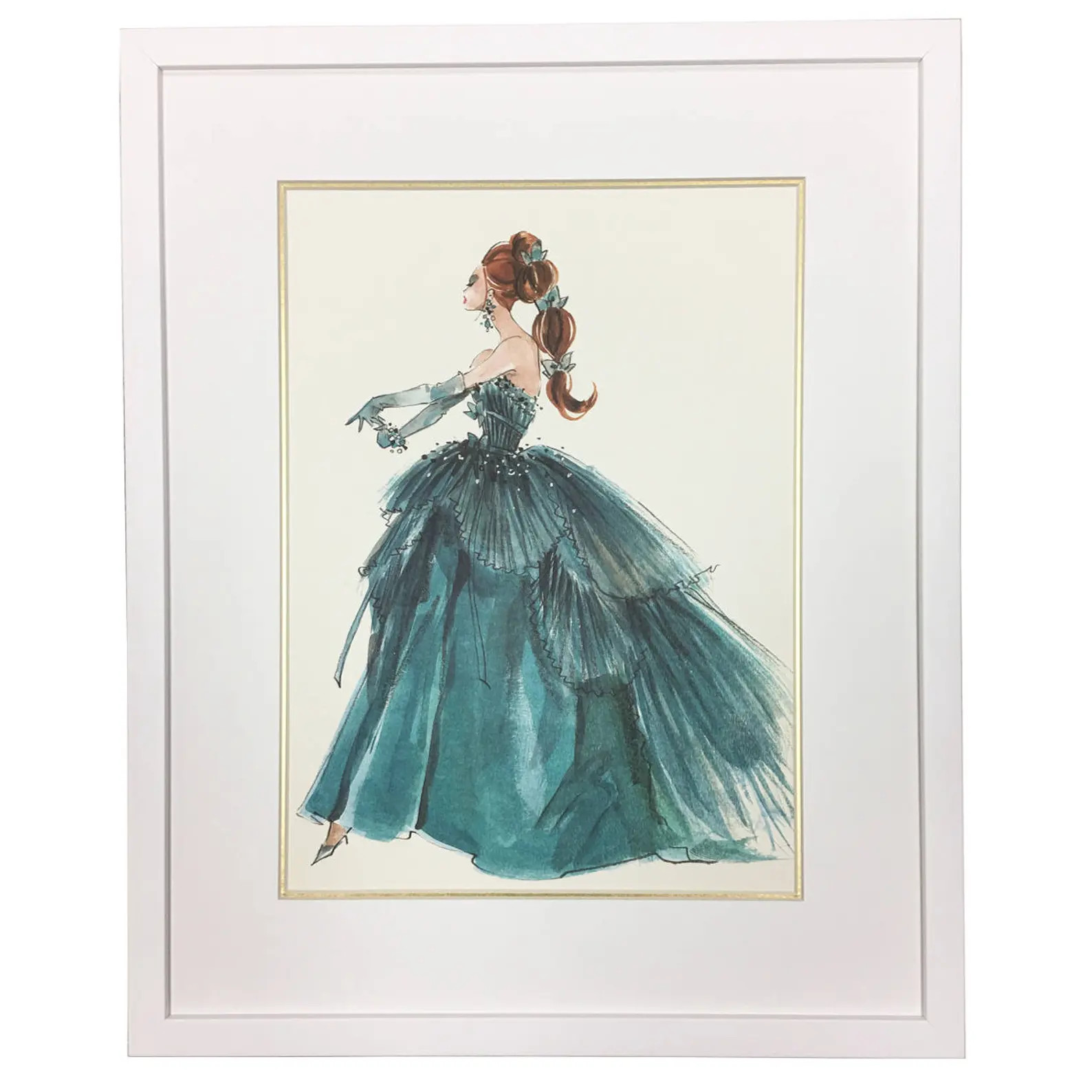 Barbie Couture Blue Evening Gown Vintage Barbie Prints Girl - Etsy | Etsy (US)