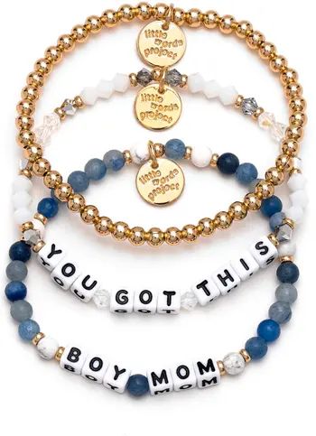 Boy Mom/You Got This Set of 3 Stretch Bracelets | Nordstrom