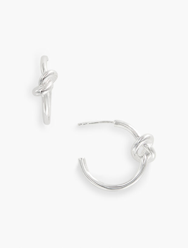 Knot Sterling Silver Hoop Earrings | Talbots