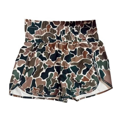 RICHTRUE Camo Boxer Shorts Women Cute Graphic Y2k Shorts Colorful Summer Bottoms 2025 Trendy (Brown02,S,Small) | Amazon (US)