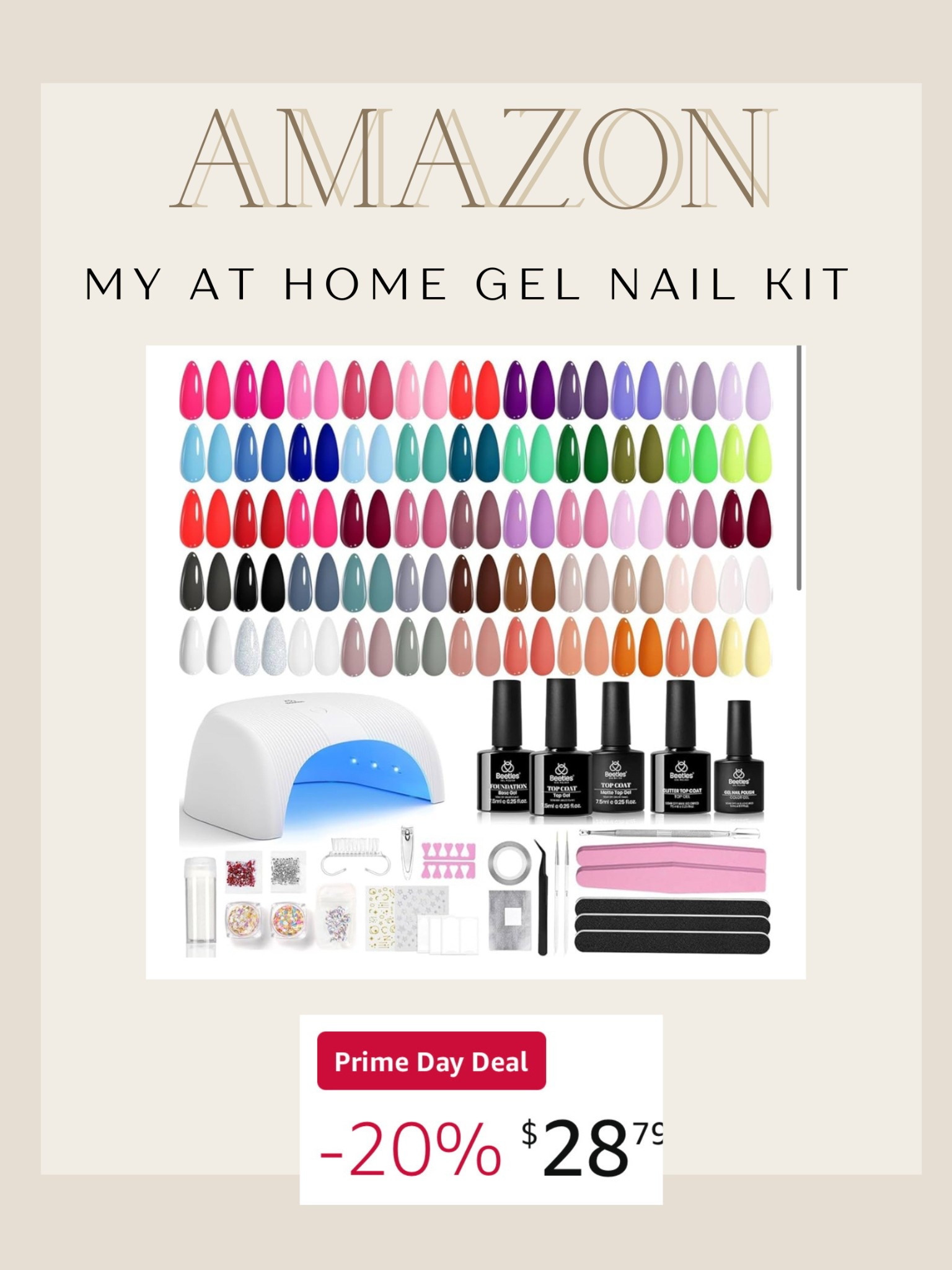 My at home gel nail kit is on sale & honestly I’m so impressed with how good they look and how often I use this! 