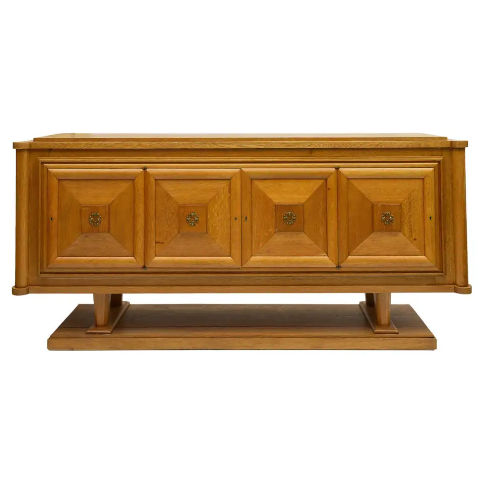 Beautiful Oak Art Deco French Sideboard | 1stDibs