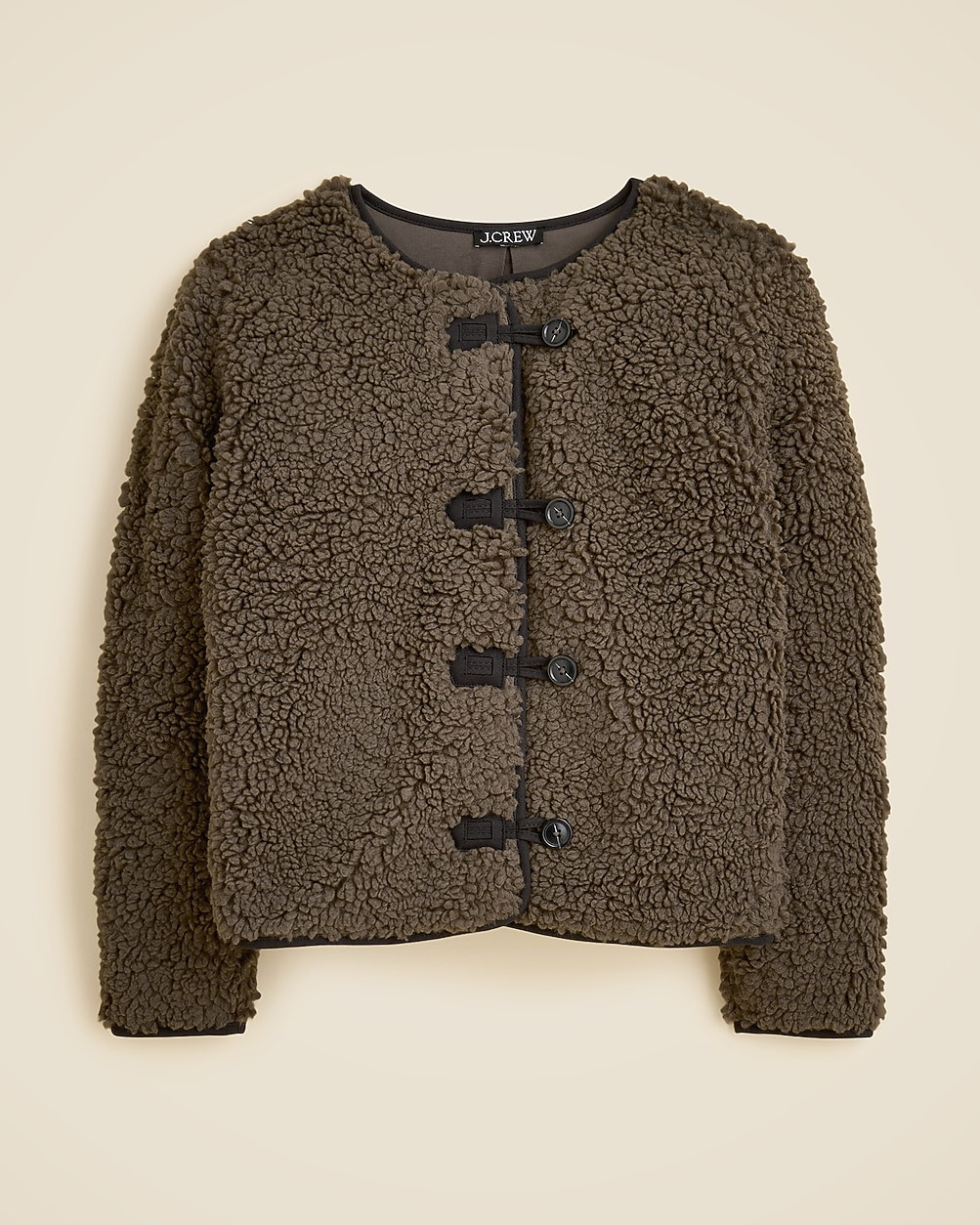 new colorSherpa fleece toggle jacket$198.00Smoky Wood | J. Crew US