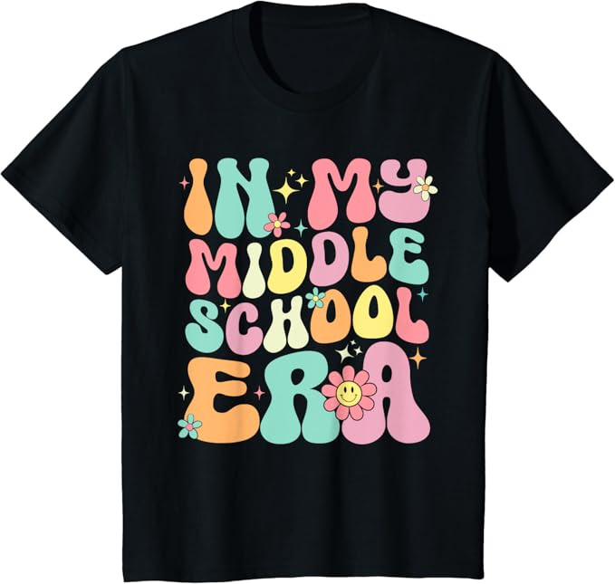 Groovy In My Middle School Era Back To School Teachers Girls T-Shirt | Amazon (US)
