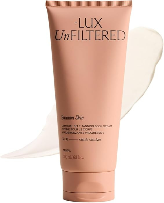+ Lux Unfiltered N\u00b032 Summer Skin Classic Gradual Self Tanner, Hydrating Self Tanning Lotion... | Amazon (US)