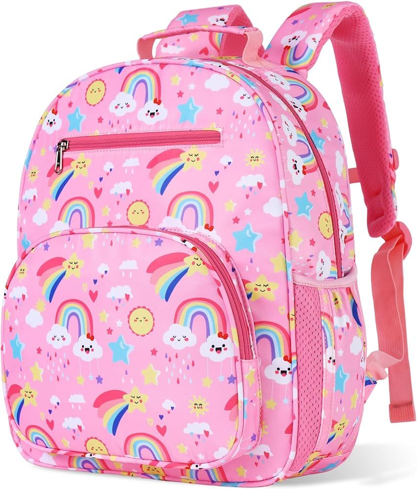 JoyLEME Backpack for Girls Kids, Ideal Kids Rainbow Clouds School Backpack Casual Daypack, Waterproo | Amazon (US)