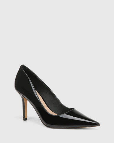 Quendra Black Patent Stiletto Heel Pump | Wittner