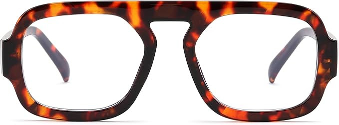 FEISEDY Fashion Blue Light Blocking Glasses for Woman Men Trendy Vintage Square Frame Stylish Fak... | Amazon (US)