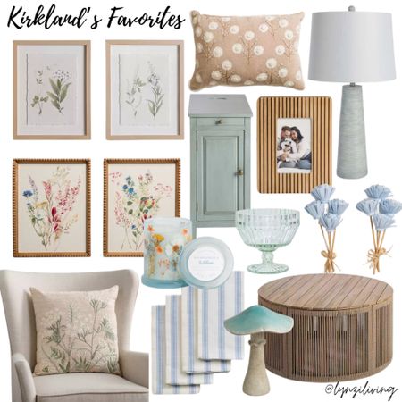 Kirkland’s Favorites 

New arrivals, Kirkland’s finds, spring home decor, spring home decorations, spring decor, baby blue home decor, light home decor, neutral home decor, botanical wall art, botanical framed art, floral framed art, floral pillow, botanical pillow, spring throw pillow, blue striped kitchen napkins, blue floral candle, spring candle, beautiful candle, blue mushroom object, brown outdoor table, faux crystal dish, green glass dish, blue paper flowers, light blue table lamp, blue gray table lamp, light blue side table, wood frame, wooden frame, beige floral throw pillow, beige throw pillow 

#LTKhome #LTKfindsunder50 #LTKfindsunder100
