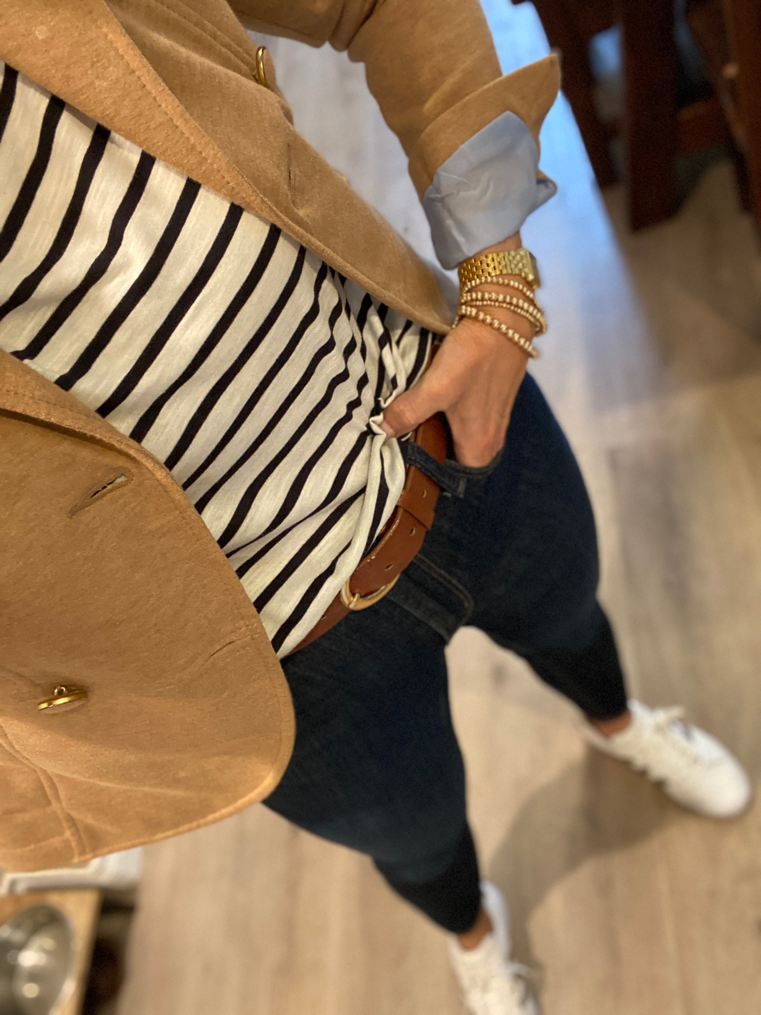 Stripes are one of the biggest trends this year and for a reason. I love pairing my striped tee with a tan jacket and dark wash jeans. 

To dress it up, you can use pointy tan shoes or to dress it down, pair it with a pair of Adidas sneakers. 💖

All and more are linked below ⬇️ Just scroll to “Shop my Pic” and make sure to hit “Follow” to get my curated styling pics. 😘

#LTKtravelstyle #LTKvacationstyle #LTKover40style #LTKover50style #LTKmidlifestyle #LTKstylingtip #LTKsummerstyle #LTKover40fashion #LTKover50fashion #LTKsummeroutfit #LTKelegantstyle #LTKvacationoutfit #LTKunder10top #LTKmidlifefashion #LTKaffordablestyle #LTKblackandwhite #LTKbag #LTKsneakers #LTKtop #LTKjeans #LTKstripedstyle #LTKstripedoutfit
#LTKclassicstyle #LTKtanblazer #LTKafidas #LTKadidassneakers #LTKgoldwatch #LTKstackingbraceletes


#LTKFind #LTKunder50 #LTKstyletip