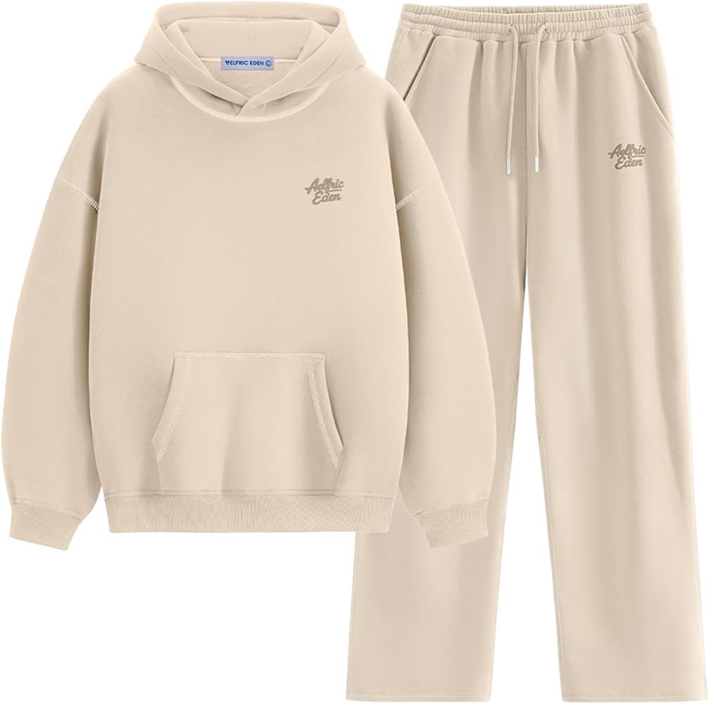 Aelfric Eden Womens Sweatsuits 2 Piece Set Oversized Fleece Hoodie and Sweatpants Track Suits Swe... | Amazon (US)