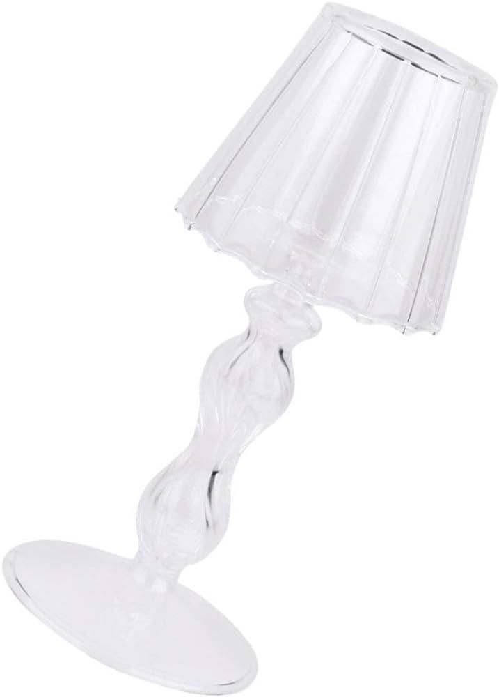 Garneck Desk Lamp Design Glass Candlestick Transparent Candle Holders Romantic Candle Holders Cra... | Amazon (US)
