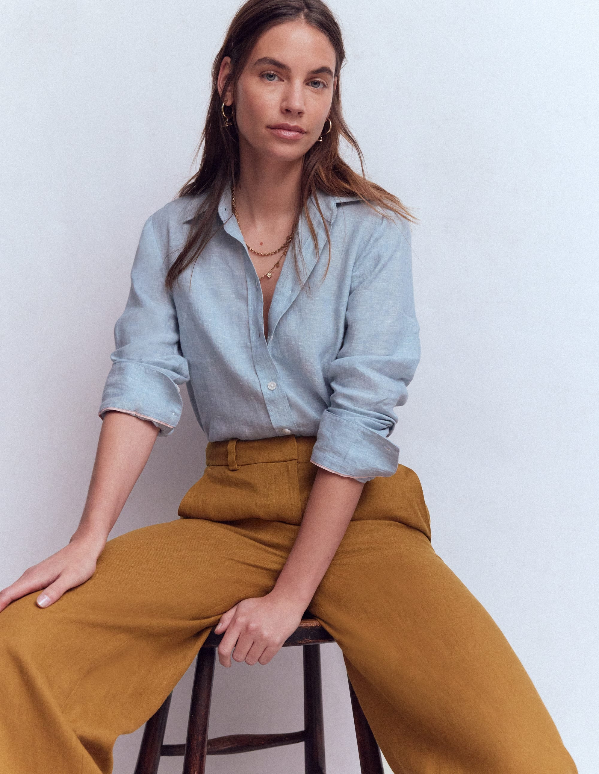 Belgravia Linen Pants-GINGERBREAD | Boden (US)