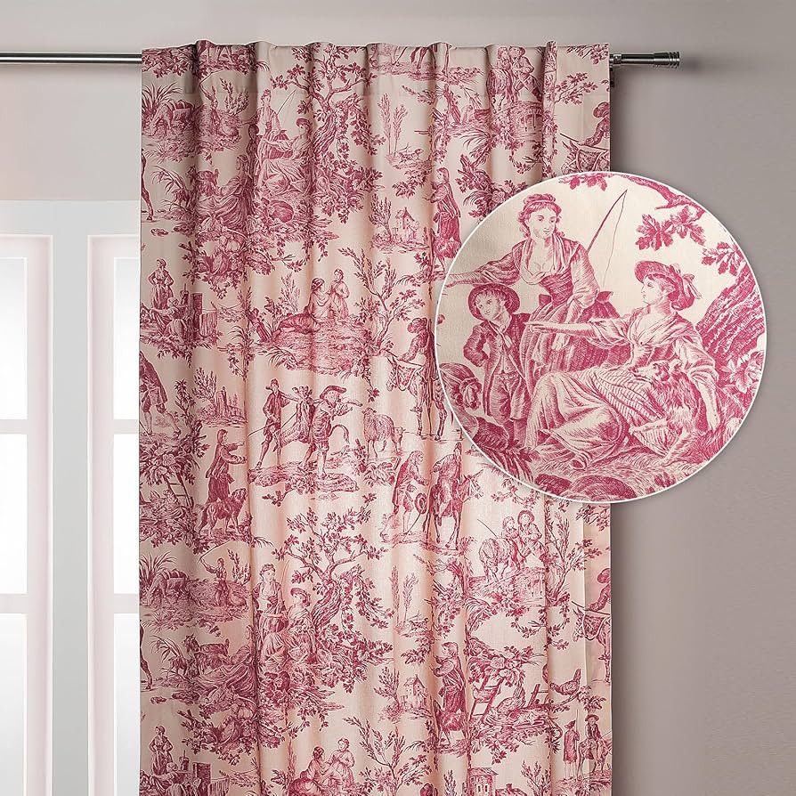 Maison d' Hermine 100% Cotton Curtain - 50"x84" Red Decorative Curtain - Aesthetic Curtains for F... | Amazon (US)