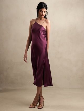 Divine Silk One-Shoulder Dress | Banana Republic (US)