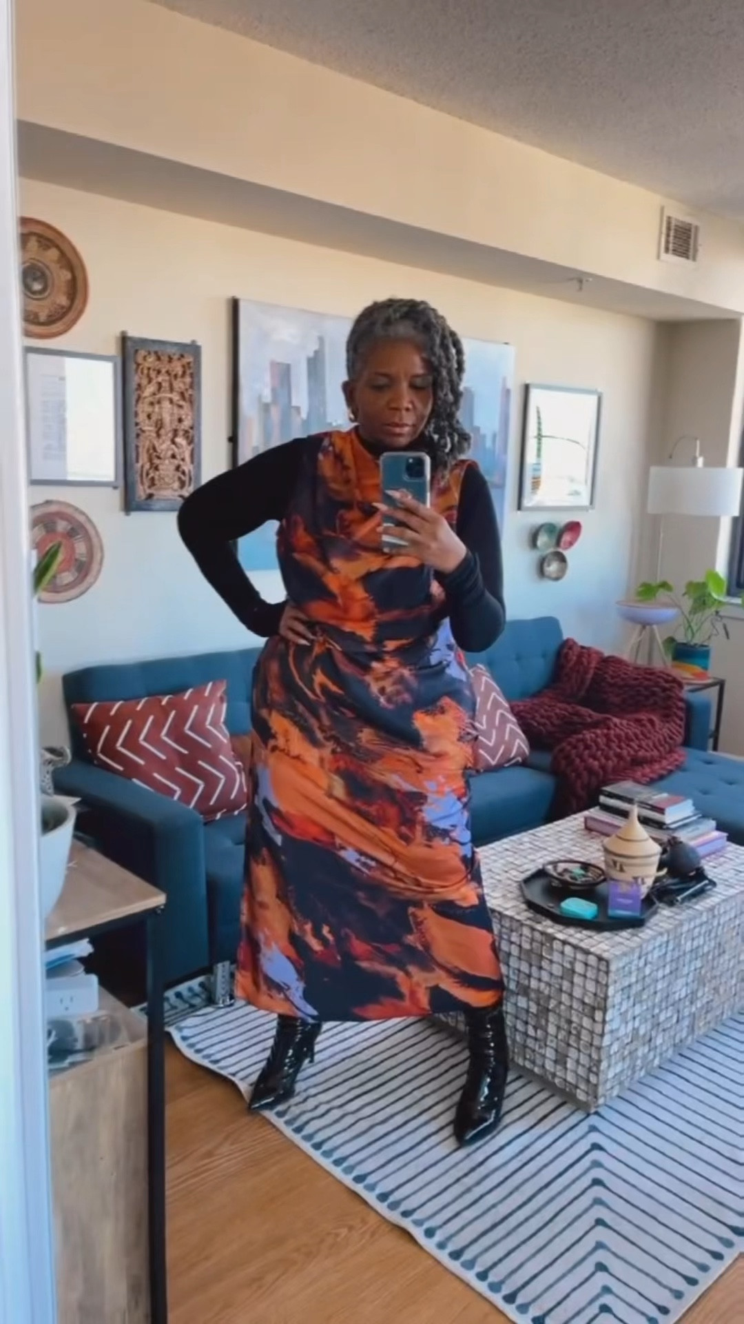 This maxi from @asos is beautiful but it was a teeny bit exposed for February DC weather. I couldn’t wait to wear it so I paired it with a semi-sheer turtleneck from @marcellanyc to keep me toasty.  Boots are Steve Madden (and super comfy despite the heel) and everything is currently on sale 😉 #LTKfinds

#LTKstyletip #LTKsalealert #LTKmidsize