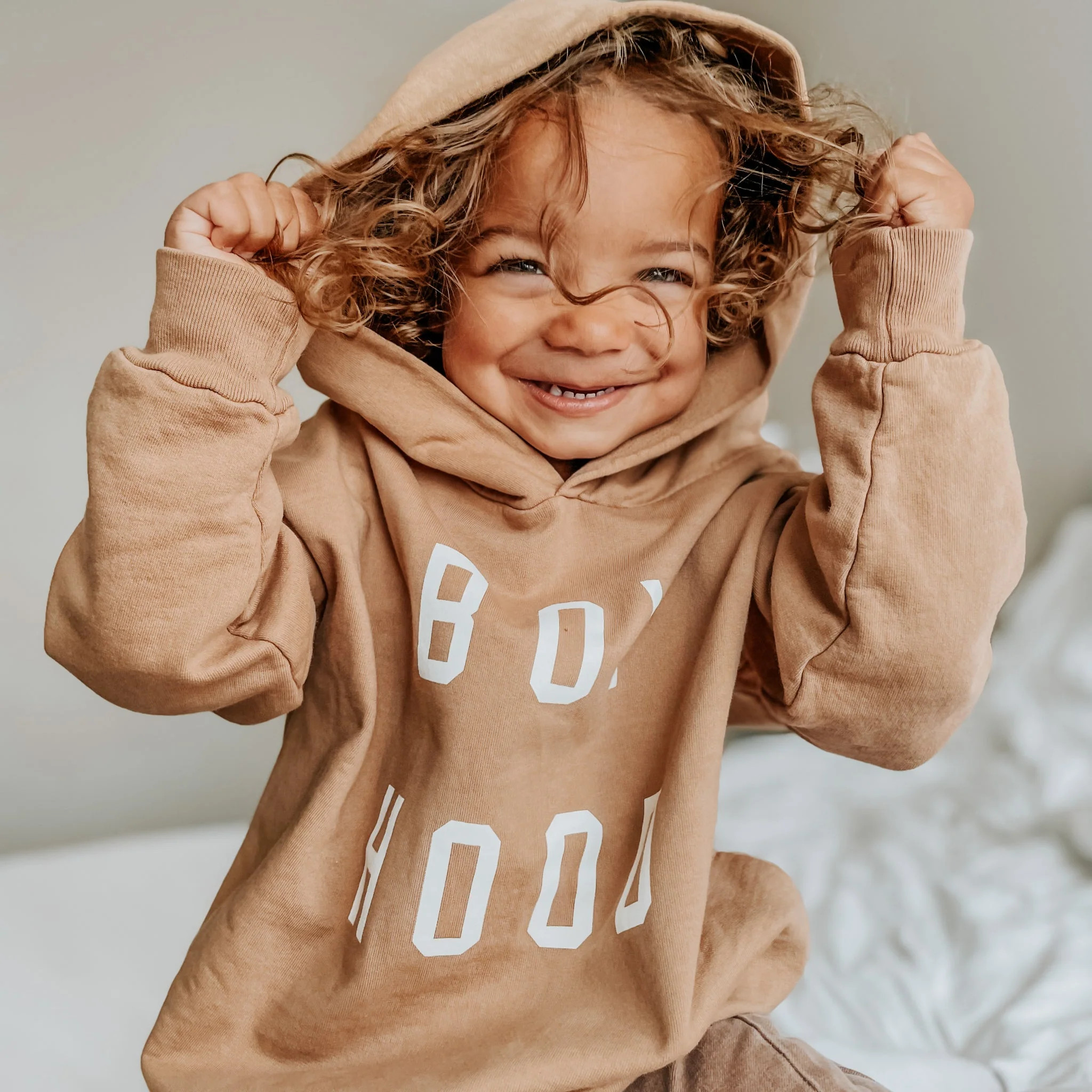 Kids "Boyhood™" Everyday Boys Hoody in Honey Color | Ford and Wyatt