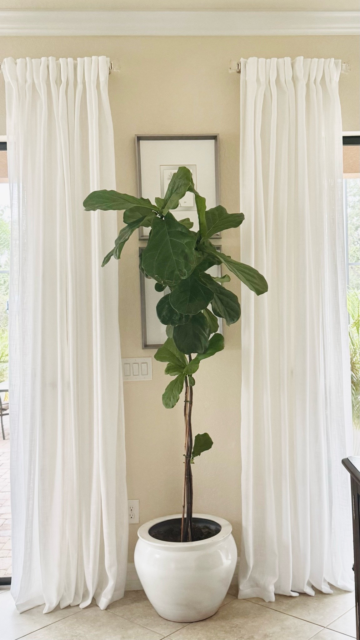 🤍These gorgeous white sheer curtains frame our sliding doors beautifully, adding softness without blocking the sunlight!!

We used size 52"x108"-2 panels per side, to frame the sliding doors, for a fuller look.

Designer Luxe for Less | Home Decor | Window Treatments | Curtains | Modern Coastal Decor | Transitional Decor | Amazon Home

#LTKHome #LTKSeasonal