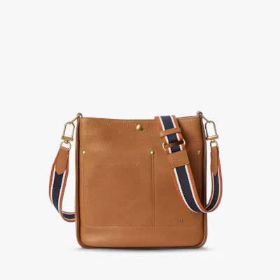 Pocket Crossbody in Tan _ Natural Grain Leather | Shinola