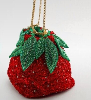 Zara Strawberry Beaded Bucket Bag Brand New With Tags  | eBay | eBay UK