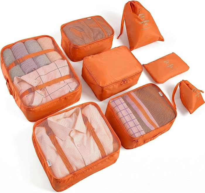 LANSKLBD 6/8 Set Packing Cubes for Suitcases Travel Luggage Packing Organizers,Travel Accessories... | Amazon (US)
