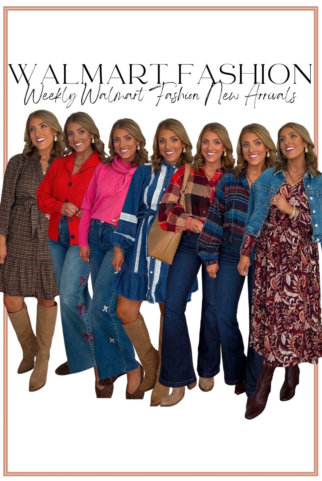 Walmart fashion new arrivals are HERE and this week’s finds are SO good! 🤎✨ I rounded up a huge mix of brand new Walmart outfits with everything from statement sweaters and cute denim to plaid dresses, leopard print, wide leg jeans, matching sets, pretty maxi dresses, jackets and the best everyday layers. 🙌🏼

There are so many pieces in this week’s roundup that look way more expensive than their Walmart prices 👏🏼 and I love how easy these are to mix into your wardrobe for both casual days and dressier plans. Several of these are definitely high sellout risk, especially in the most popular sizes! 🛒✨

Sharing all of my favorite Walmart fashion new arrivals, affordable fall outfits, Walmart denim, sweaters, dresses, jackets, shoes and accessories in one place!

#WalmartFashion #WalmartFinds #WalmartNewArrivals #WalmartStyle #WalmartOutfits #AffordableFashion #FallFashion #FallOutfits #AffordableStyle #PetiteFashion #WomensFashion #FashionFinds

#LTKootd #LTKPetite