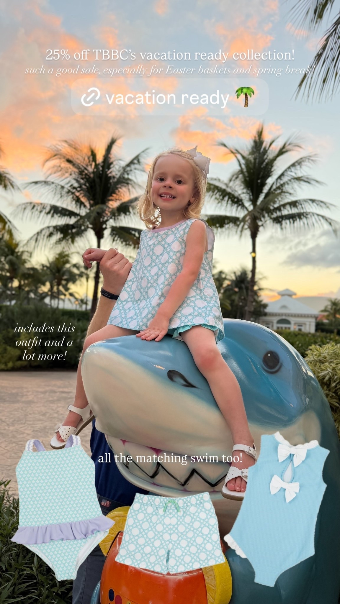 25% off TBBC’s vacation ready collection! such a good sale, especially for Easter baskets and spring break! Includes this sweet outfit, so many others, and lots of swim too! 🌴💕

#LTKBaby #LTKKids #LTKSaleAlert