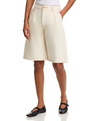BLANKNYC Longline Pleated Denim Shorts in Cake Topper  | Bloomingdale's Women | Bloomingdale's (US)