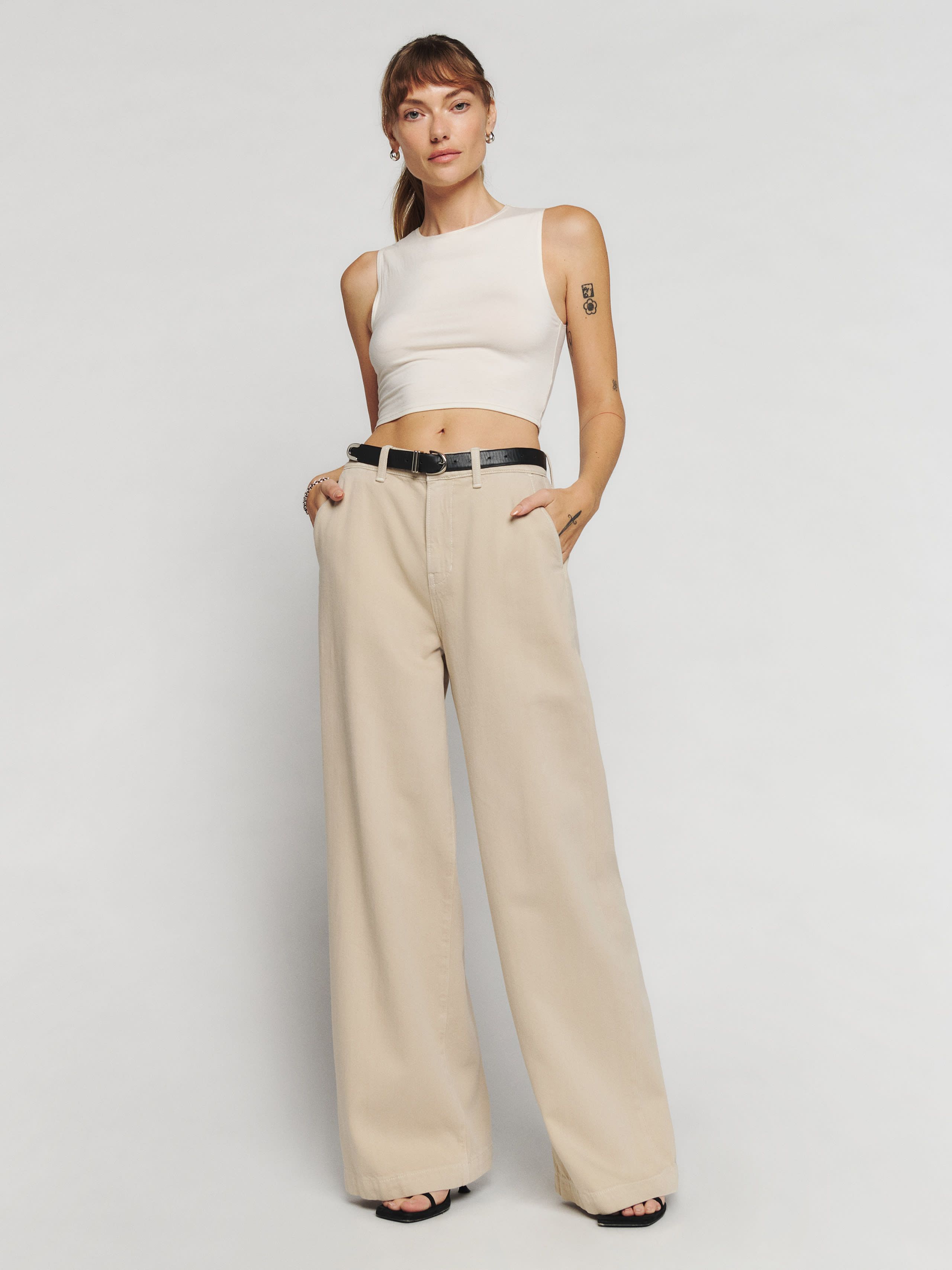 Iggy Super Wide Leg Slouch Pants | Reformation (US & AU)