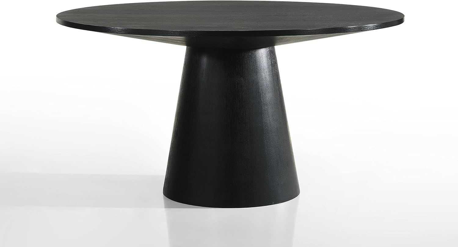 Lilola Home Jasper Ebony Black 59" Wide Contemporary Round Dining Table | Amazon (US)