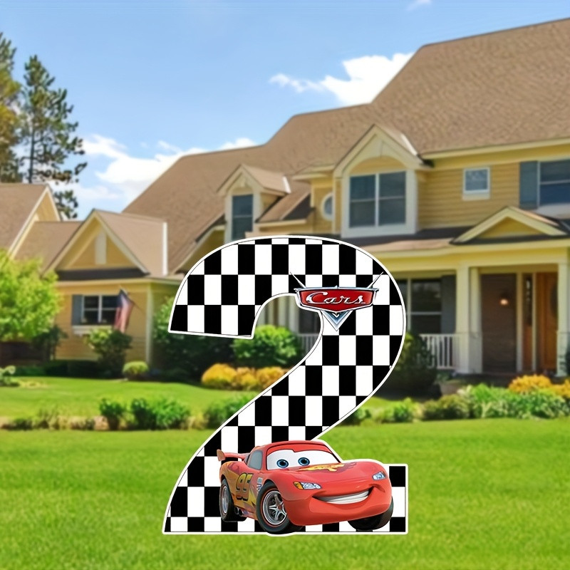 2d flat,     numbered yard signs - durable plastic outdoor lawn decor with stakes, checkered   fo... | Temu Affiliate Program