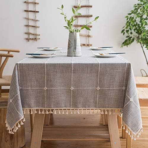 Tablecloth Kitchen & Table linens Gray Rustic Table Cover Farmhouse Rectangle Square Tablecloth T... | Amazon (US)