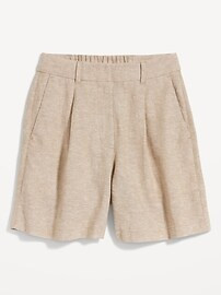 Extra High-Waisted Taylor Linen-Blend Trouser Shorts for Women -- 6-inch inseam | Old Navy (US)