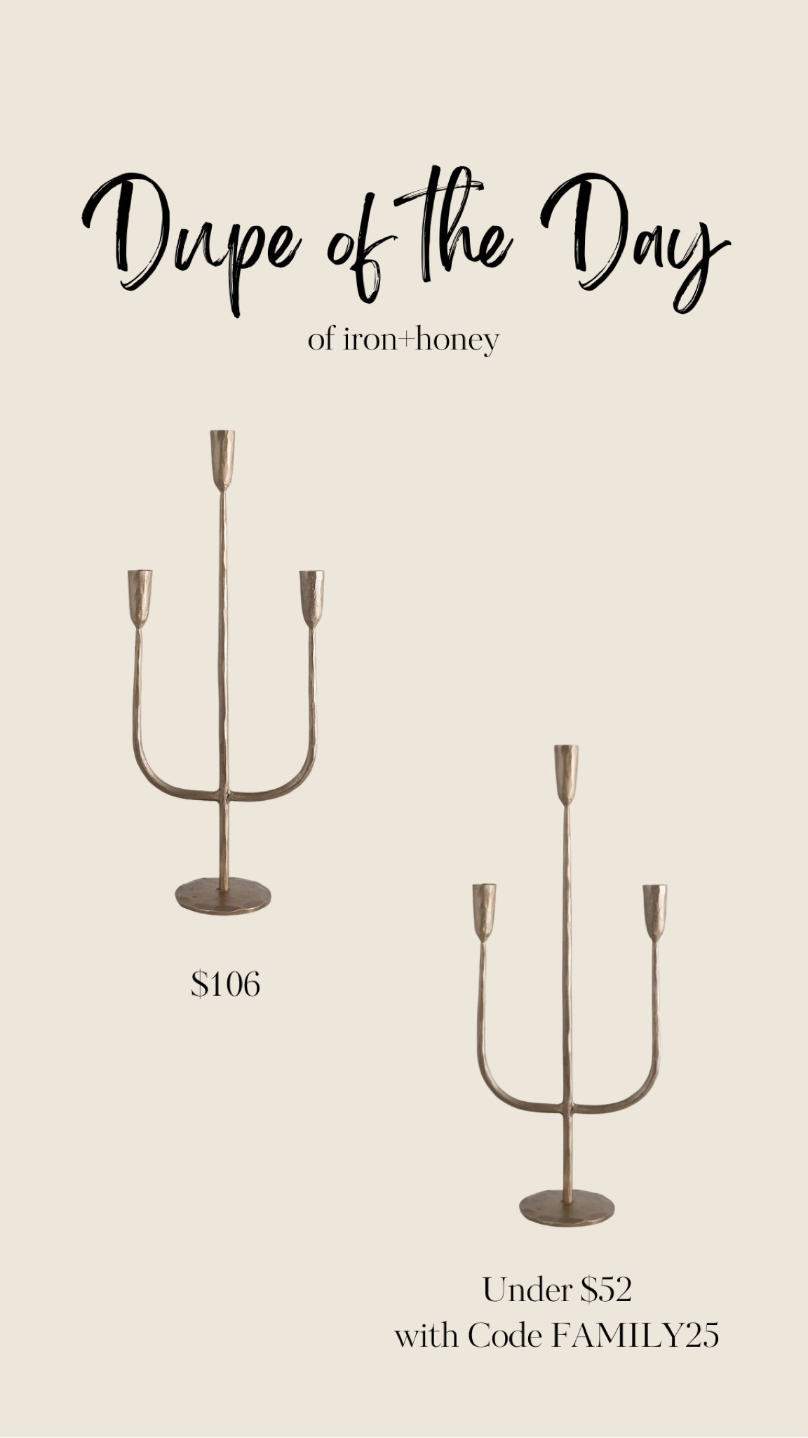 This daily dupe is too good! The is THE candleholder of the the season. Run, don’t walk! DM me on instagram or message me here for the link to the sale dupe!

#LTKhome #LTKSeasonal #LTKunder100