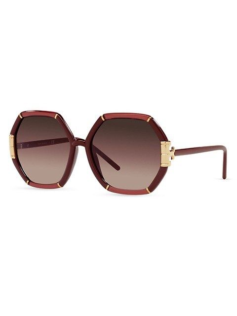 58MM Geometric Sunglasses | Saks Fifth Avenue