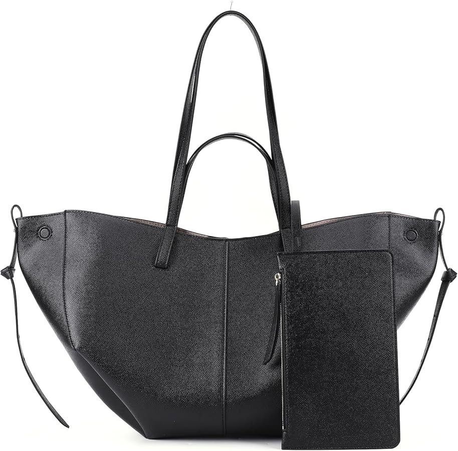 TIAASTAP Tote Bags for Women Leather Tote Handbag Large Capacity Shoulder Bag Retro Ladies Cresce... | Amazon (UK)