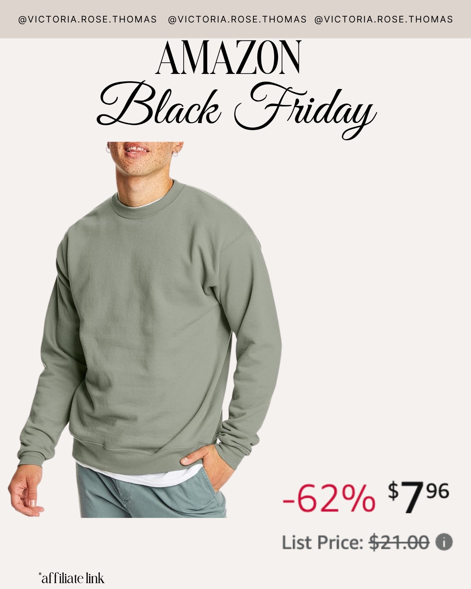 Sized up and bought for Jake! The color is more of a grey/green in person but he loved something he can relax in on the weekend

Black Friday
sale
Deal 
Steal
Save
Stylewithnosecrets 
Christmas gifts
Gifts for him
Gifts for teen boys
Gift guide
Christmas gifts
Amazon Black Friday
Men’s clothing
Men’s sweatshirtt


#LTKCyberWeek #LTKSaleAlert #LTKMens