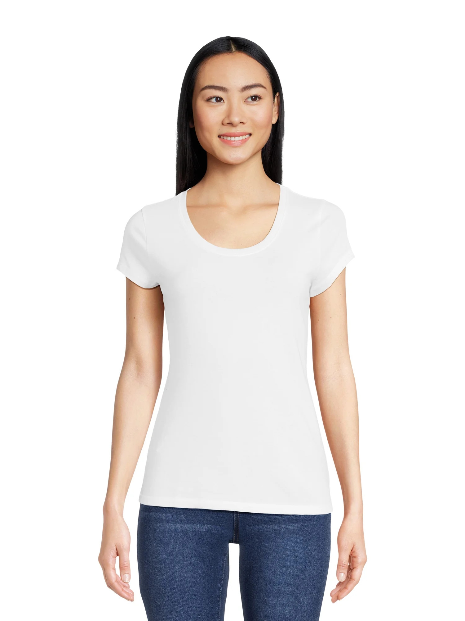 No Boundaries Juniors Scoop Neck T-Shirt with Short Sleeves, Sizes S-3X | Walmart (US)