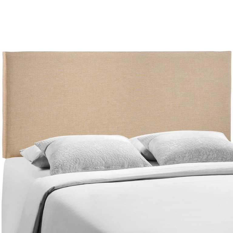 Modern Contemporary Queen Size Upholstered Headboard, Beige Fabric - Walmart.com | Walmart (US)