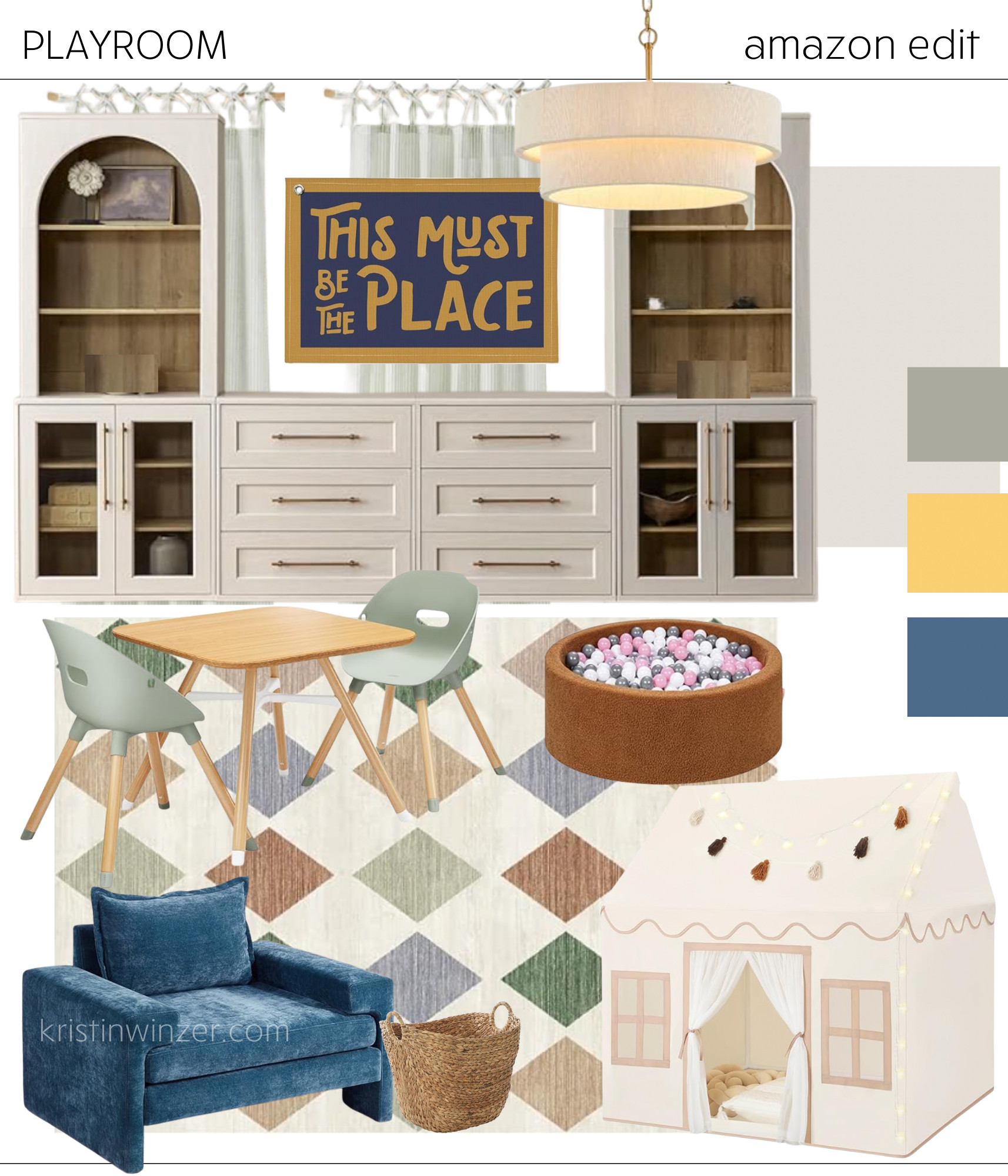 Happy, light, and tons of practical storage: Playroom finds from AMAZON!  

 #LTKHome #LTKKids